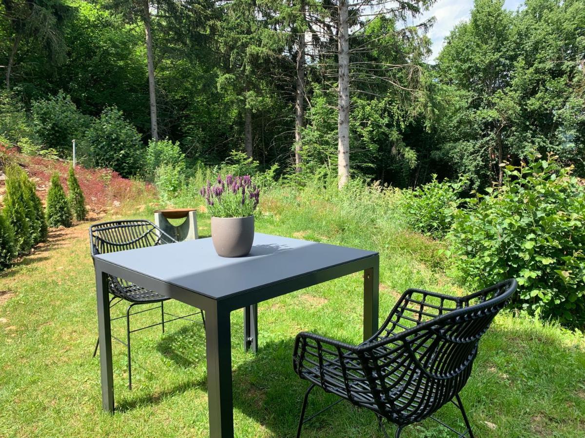 Moderne Wohnung im Grünen mit privatem Garten Donaueschingen Exterior foto